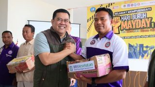 May Day 2026 di Bintan, Serikat Pekerja Menyampaikan Unek-unek, Pemkab dan Polres Berbagi Sembako